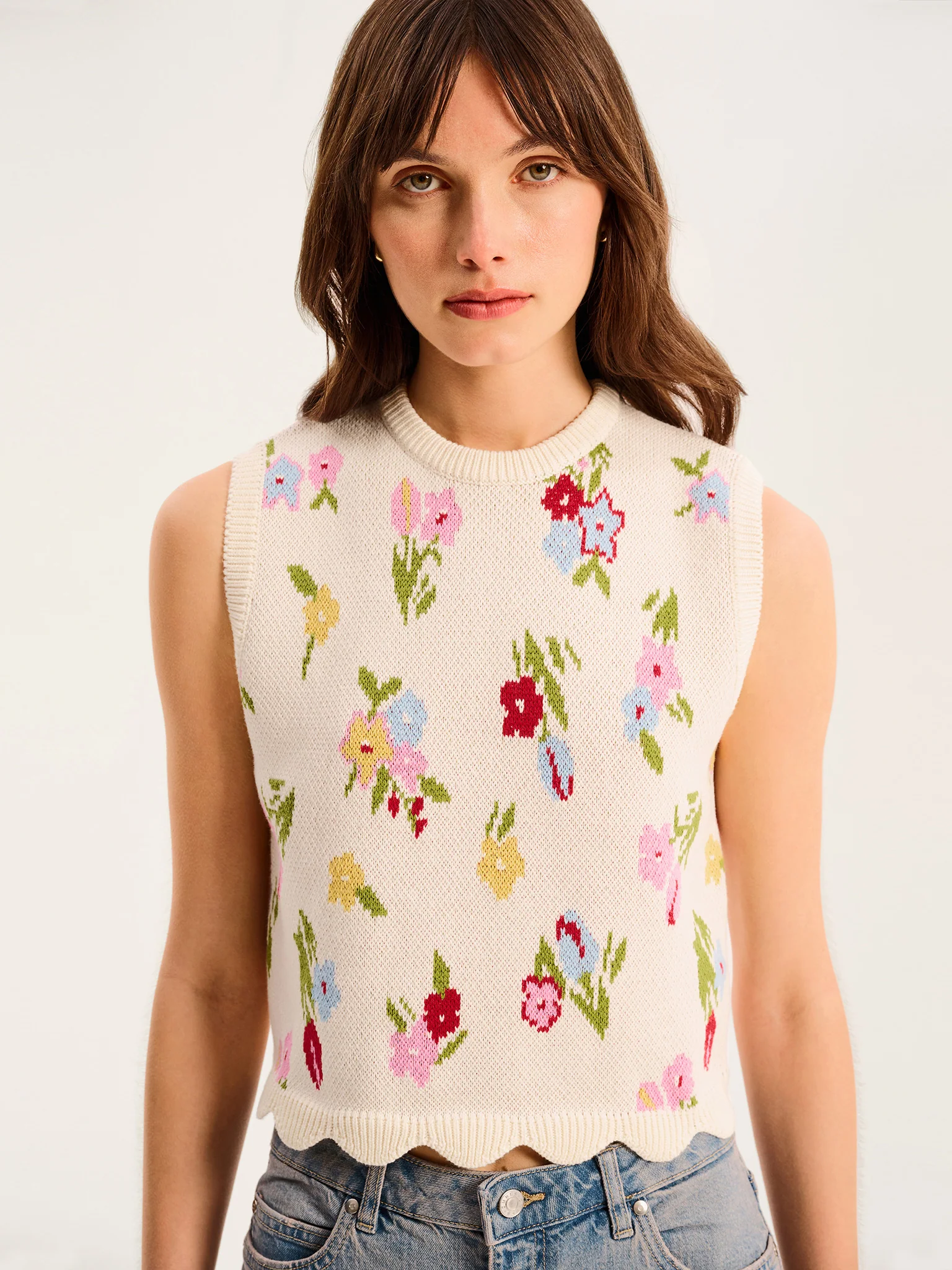 Bibi Floral Knitted Vest - Image 2