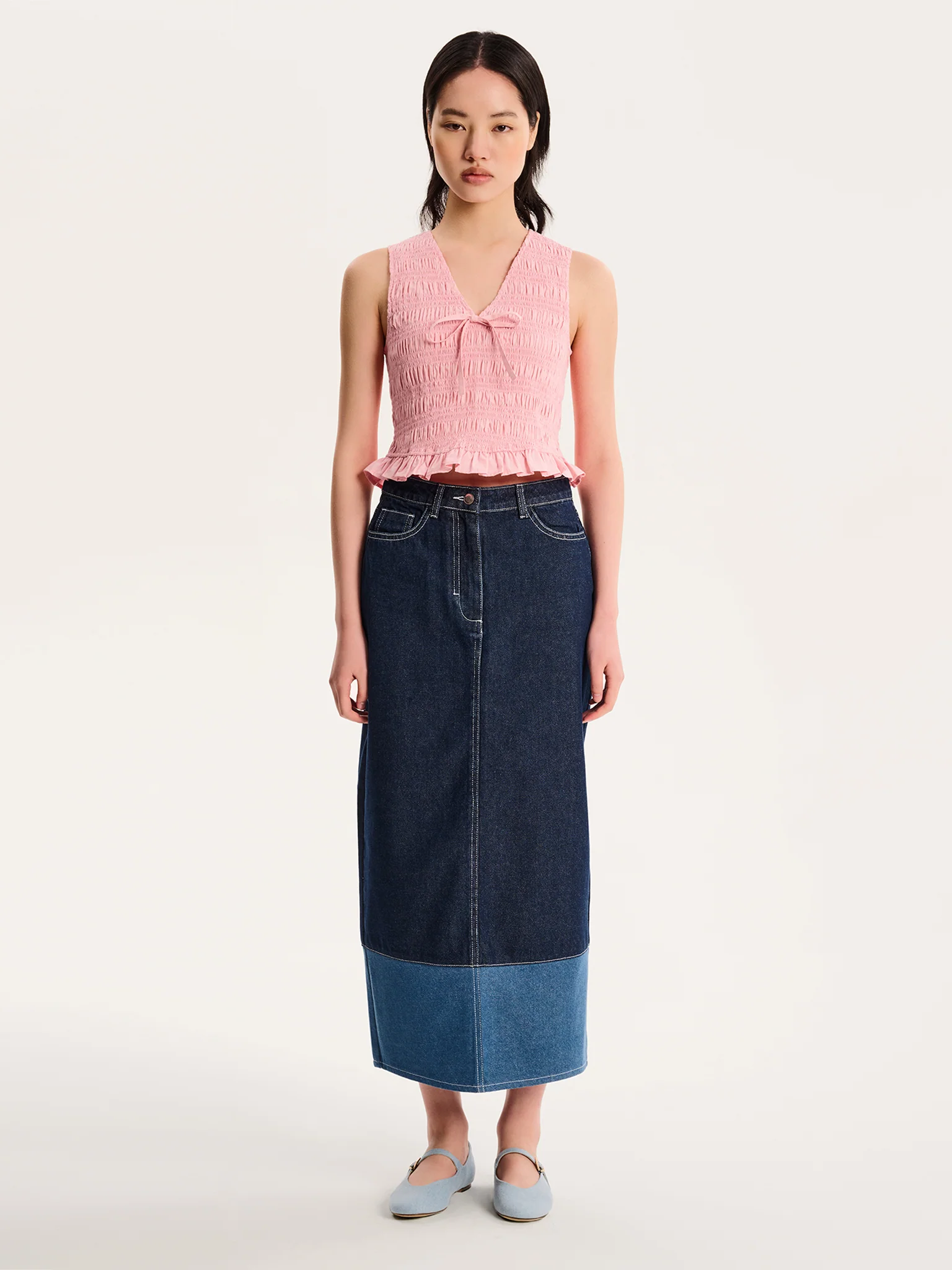 Chicago Skirt in Dark Wash