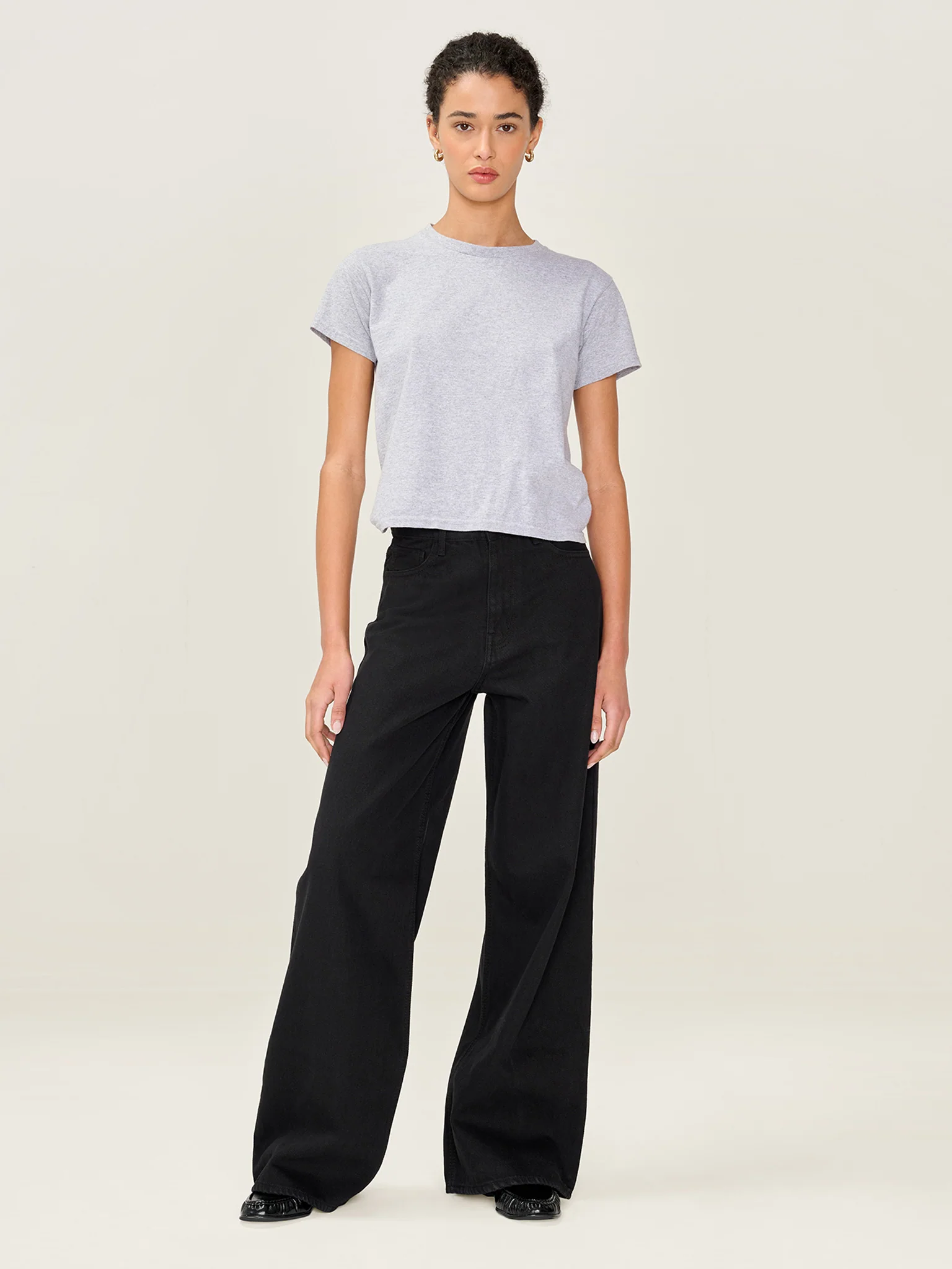 Connie Wide Jean in Black