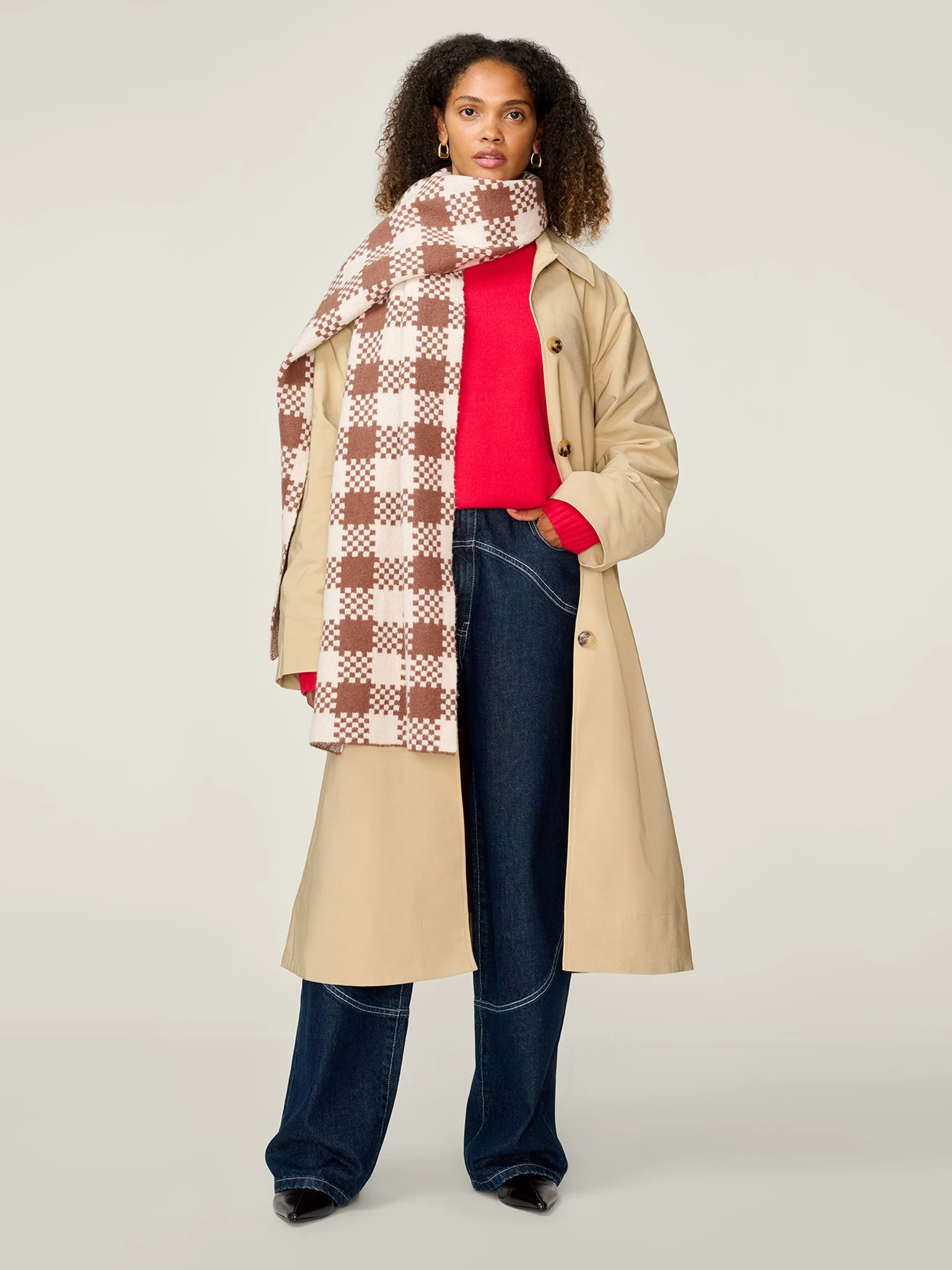Rejina Check Scarf