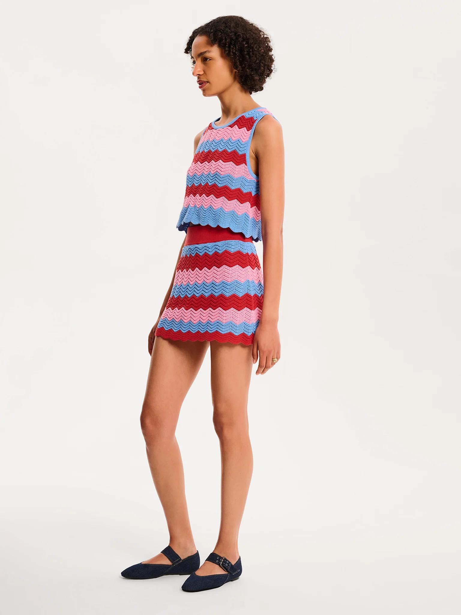 Wilma Top in Blue and Pink - Image 5